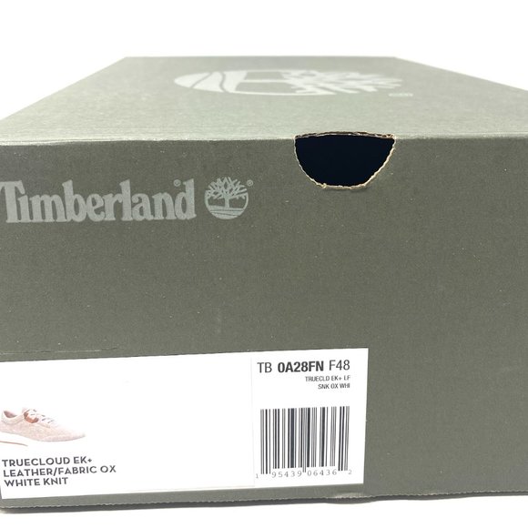 Timberland Truecloud EK Leather Fabric OX White Tan Knit Men's TB 0A28FN F48 - Picture 8 of 11